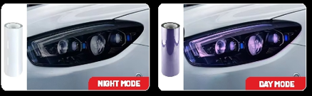 VISION UG-P Photochromic Headlight PPF — Night Mode to Purple Day Mode